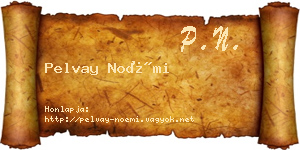 Pelvay Noémi névjegykártya